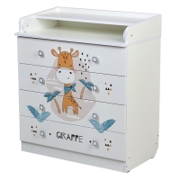 Комод пеленальный детский Фея 1580 &laquo;Жирафик&raquo;, 80х47х92 см., 4 ящика, цвет белый