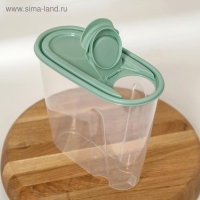 Ёмкость для сыпучих продуктов, 1.5 л, цвет фисташковый Ёмкость для сыпучих продуктов, 1.5 л, цвет фисташковый