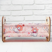 Кроватка деревянная для кукол &laquo;Катюша&raquo;, 44 &times; 24 &times; 24 см, с постельным бельём