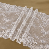 Кружевная эластичная ткань, 240 мм × 2,7 ± 0,5 м, цвет белый Кружевная эластичная ткань, 240 мм × 2,7 ± 0,5 м, цвет белый