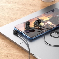 Наушники Hoco M102, проводные, вакуумные, микрофон, 1.2 м, чёрные Наушники Hoco M102, проводные, вакуумные, микрофон, 1.2 м, чёрные