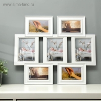 Фоторамка пластик на 7 фото 10х15, 13х18 см "Коллаж" белая 57х49,5х2,5 см Фоторамка пластик на 7 фото 10х15, 13х18 см "Коллаж" белая 57х49,5х2,5 см