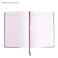 Ежедневник недатированный А4, 136 листов Sidney Nebraska, твёрдая обложка, искусственная кожа, золотой срез, ляссе, чёрный