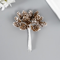 Декор для творчества "Шишки" (1 набор=1 букет) в букете 12 шт 11х2х2см Декор для творчества "Шишки" (1 набор=1 букет) в букете 12 шт 11х2х2см