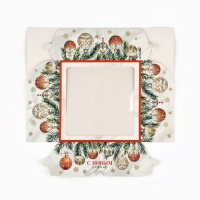 Коробка для капкейков и бенто-торта «С Новым годом!», шары, 25 х 25 х 10 см Коробка для капкейков и бенто-торта «С Новым годом!», шары, 25 х 25 х 10 см