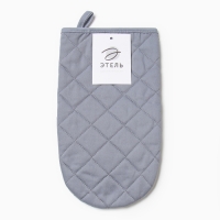 Варежка-прихватка Этель "Kitchen" цв.серый, 15х28см,саржа, 100% х/л