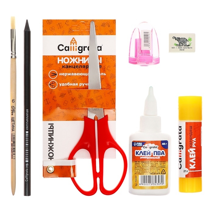 Папка для труда А4, 335 х 260 х 60 мм, с ручками текстиль, ПВХ, с наполнением 13 предметов, Calligrata, ПТР-111, Папка для труда А4, 335 х 260 х 60 мм, с ручками текстиль, ПВХ, с наполнением 13 предметов, Calligrata, ПТР-111, "Бабочки"