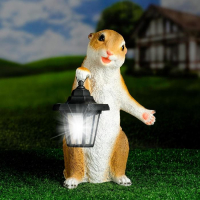 Садовый фонарь "Суслик с фонариком" 15х15х36см Садовый фонарь "Суслик с фонариком" 15х15х36см