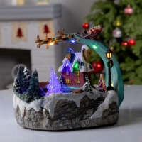 Светодиодная фигура «Площадь с фонтаном» 23 × 19 × 16 см, полистоун, батарейки АААх2 (не в комплекте), свечение мульти Светодиодная фигура «Площадь с фонтаном» 23 × 19 × 16 см, полистоун, батарейки АААх2 (не в комплекте), свечение мульти