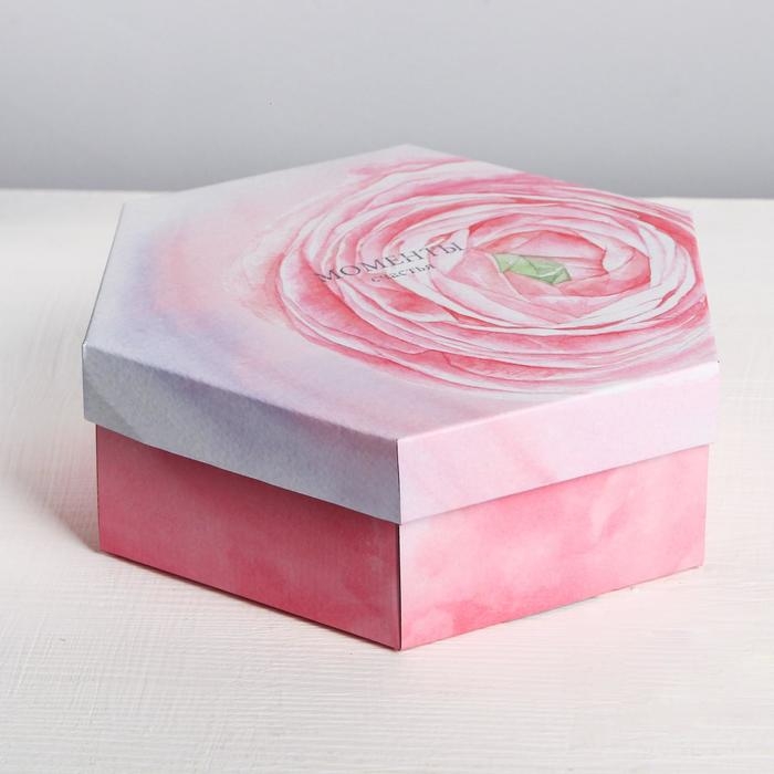 Коробка подарочная складная, упаковка, &laquo;Моменты счастья&raquo;, 26 х 22.5 х 8 см