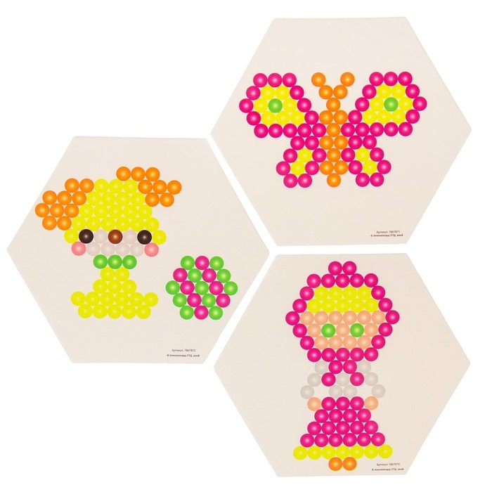 Аквамозаика с декорациями &laquo;Маша и Медведь: Прогулка в лесу&raquo;, 3 фигурки, 300 шариков