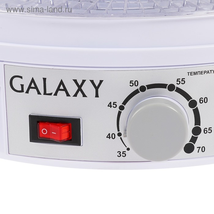 Сушилка для овощей и фруктов Galaxy GL 2631, 350 Вт, 5 ярусов, 17 л, d=30 см, белая Сушилка для овощей и фруктов Galaxy GL 2631, 350 Вт, 5 ярусов, 17 л, d=30 см, белая