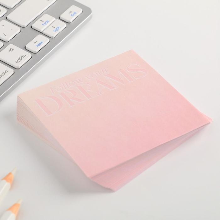 Подарочный набор Follow your dreams, блок бумаг 150 л, скрепки, кнопки, зажимы