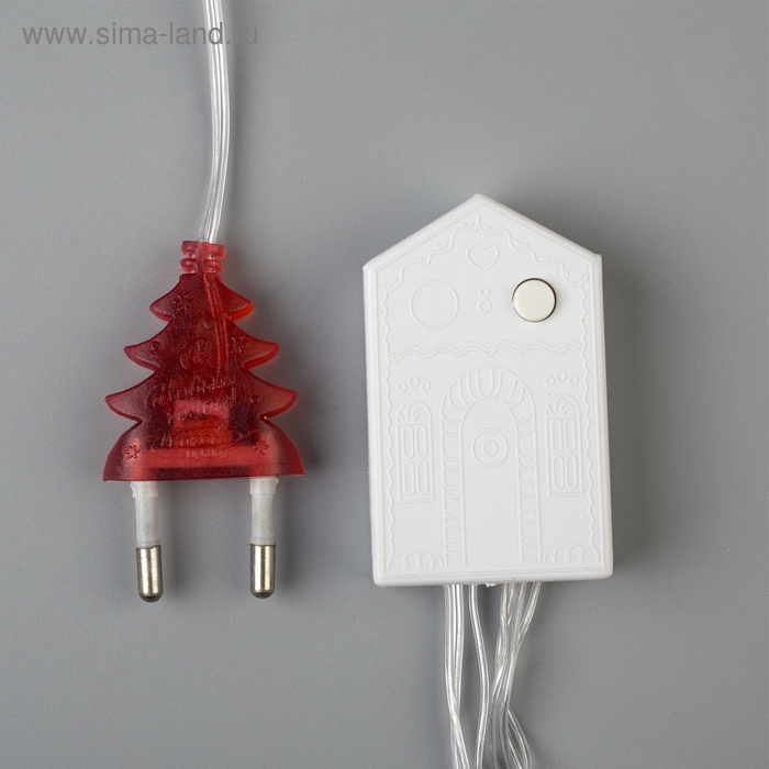 Гирлянда «Нить» 20 м, IP20, прозрачная нить, 200 LED, свечение красное, 8 режимов, 220 В Гирлянда «Нить» 20 м, IP20, прозрачная нить, 200 LED, свечение красное, 8 режимов, 220 В