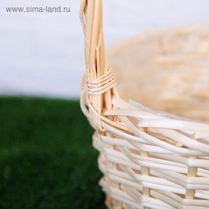 Набор корзин &laquo;Плетёнка&raquo;, 3 шт,( 28&times;14/45  - 24&times;13/41 -19&times;11/37) см, ива натуральная