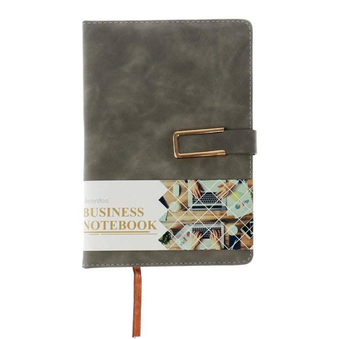 Ежедневник недатированный А5, 120 листов в клетку, с хлястиком обложка кожзам, МИКС