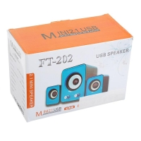 Компьютерные колонки 2.1 LuazON LPCK-02, 2x3Вт, сабвуфер 5Вт, 80дБ, Jack 3.5, USB, синяя Компьютерные колонки 2.1 LuazON LPCK-02, 2x3Вт, сабвуфер 5Вт, 80дБ, Jack 3.5, USB, синяя