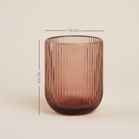 Набор стаканов стеклянный SL Home &laquo;Модерн&raquo;, 260 мл, 7,5&times;9,5 см, цвет розовый