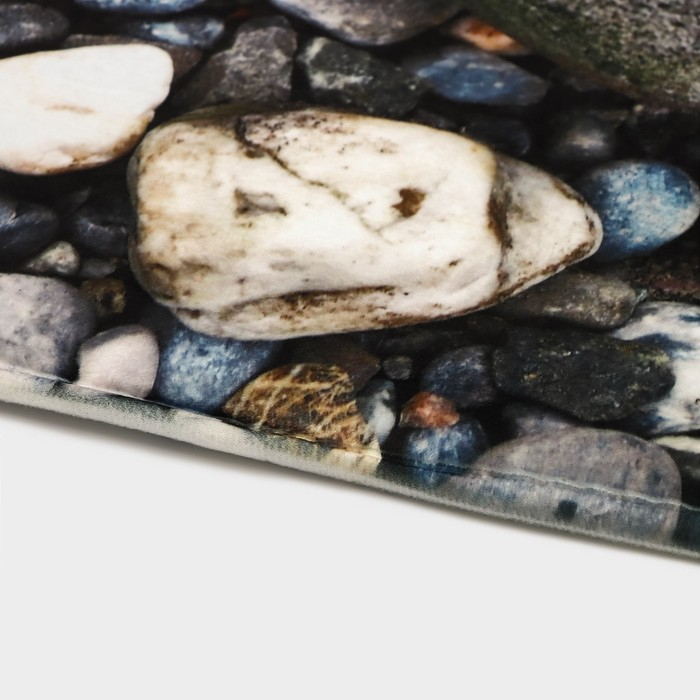 Набор ковриков для ванной и туалета Доляна «Галька», 2 шт, 40×50, 50×80 см Набор ковриков для ванной и туалета Доляна «Галька», 2 шт, 40×50, 50×80 см