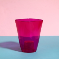 Горшок для орхидей, 1,5 л, 13 × 17 см, пластик, прозрачно-малиновый Горшок для орхидей, 1,5 л, 13 × 17 см, пластик, прозрачно-малиновый