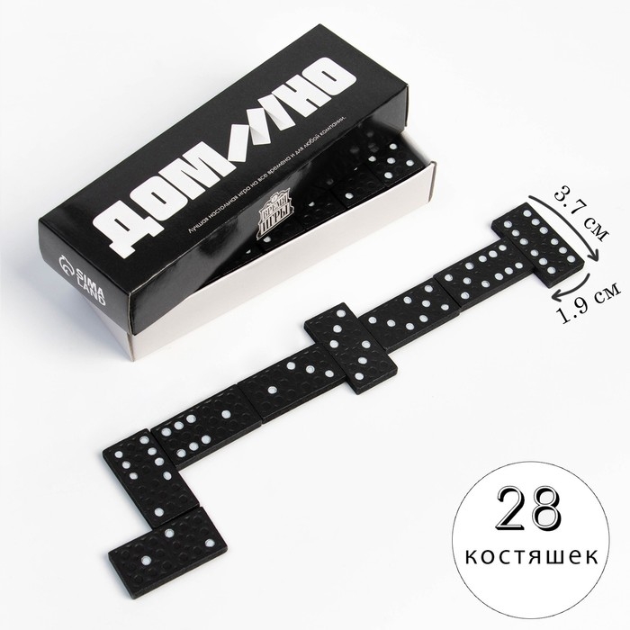 Домино Домино "Время Игры", костяшка 3.7 х 1.9 см, 14.7 х 5 х 2.7 см
