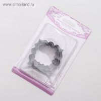 Набор форм для печенья «Рамка с орнаментом», 4 шт, цвет серебристый Набор форм для печенья «Рамка с орнаментом», 4 шт, цвет серебристый