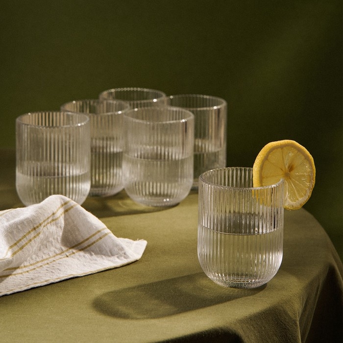 Набор стаканов стеклянных SL Home &laquo;Модерн&raquo;, 260 мл, 7,5&times;9,5 см, цвет прозрачный