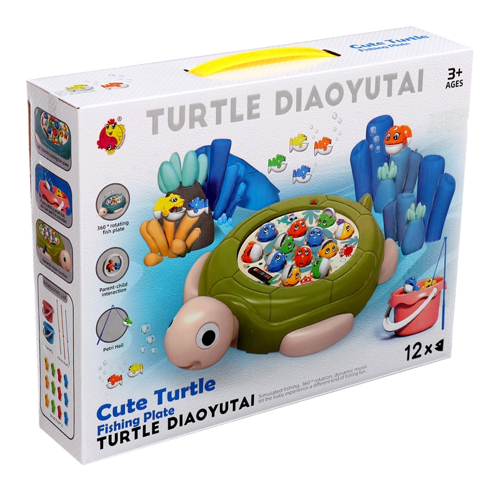 Рыбалка «Путешествие черепашки», 12 рыбок, цвета МИКС Рыбалка «Путешествие черепашки», 12 рыбок, цвета МИКС