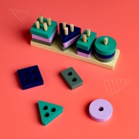 Детская развивающая пирамидка &laquo;Собери сам&raquo; 4,2&times;3,5&times;13 см