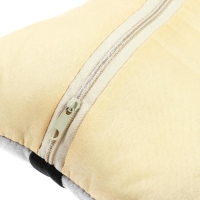 Подушка автомобильная косточка, на подголовник, 28&times;18 см, велюр, чёрный