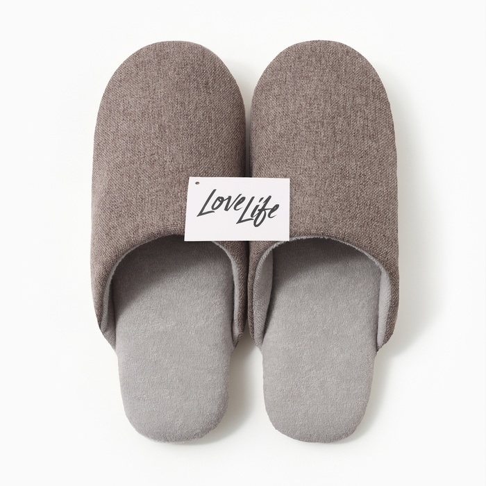 Тапочки женские, ECO размер 40-41, цвет коричневый Тапочки женские, ECO размер 40-41, цвет коричневый