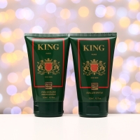 Подарочный набор косметики мужской King, гель для бритья, 125 мл + гель-бальзам после бритья, 125 мл Подарочный набор косметики мужской King, гель для бритья, 125 мл + гель-бальзам после бритья, 125 мл