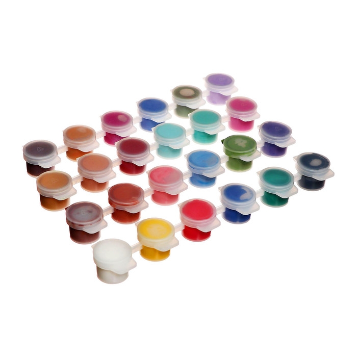 Краска акриловая, набор 24 цвета х 3 мл, Calligrata, морозостойкие, в пакете Краска акриловая, набор 24 цвета х 3 мл, Calligrata, морозостойкие, в пакете