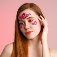 Стразы для лица &laquo;Розовые мечты&raquo;, цвет розовый, BEAUTY FOX