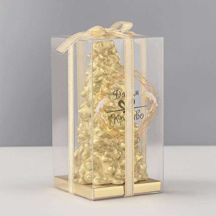 Свеча новогодняя Свеча новогодняя "Ёлка" 10х5см, золото