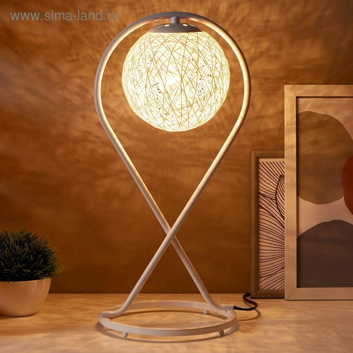 Лампа настольная 16035/1 E27 40Вт белый 19,5х19,5х44 см RISALUX