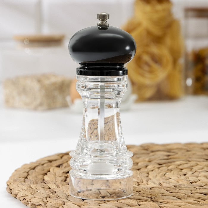 Мельница для специй Доляна &laquo;Скина&raquo;, 16&times;6 см, цвет чёрный