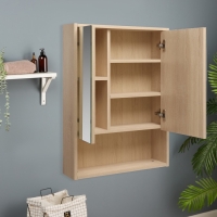 Зеркало-шкаф для ванной комнаты "Валенсия 55", Дуб сонома светлый, 55 х 75 х 17 см Зеркало-шкаф для ванной комнаты "Валенсия 55", Дуб сонома светлый, 55 х 75 х 17 см