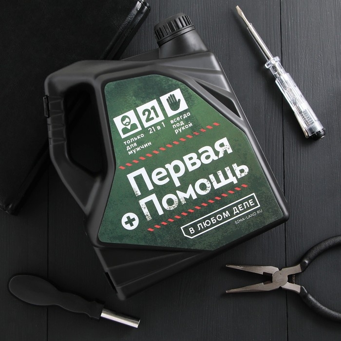 Набор инструментов в канистре &laquo;Тому, кто достигает цели&raquo;, 14.8х23 см