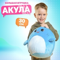 Мягкая игрушка-подушка "Акула", 30 см Мягкая игрушка-подушка "Акула", 30 см