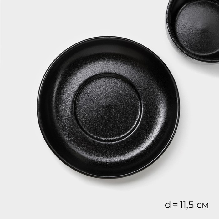 Набор керамический кофейный Magistro Carbon, 4 предмета: чашка 200 мл, блюдце d=14,5 см Набор керамический кофейный Magistro Carbon, 4 предмета: чашка 200 мл, блюдце d=14,5 см