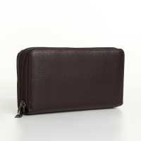 Портмоне-клатч мужской на молнии, цвет коричневый Портмоне-клатч мужской на молнии, цвет коричневый
