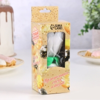 Свеча для торта музыкальная "Тюльпан", крутящаяся, белая, 14,5×6 см Свеча для торта музыкальная "Тюльпан", крутящаяся, белая, 14,5×6 см