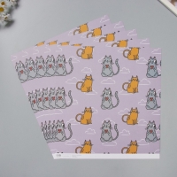 Бумага для скрапбукинга "Котики" плотность 180 гр набор 5 шт 30,5х32 см Бумага для скрапбукинга "Котики" плотность 180 гр набор 5 шт 30,5х32 см