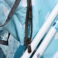 Санки-коляска &laquo;Наши детки 3-1К&raquo;, принт с облачками, цвет голубой