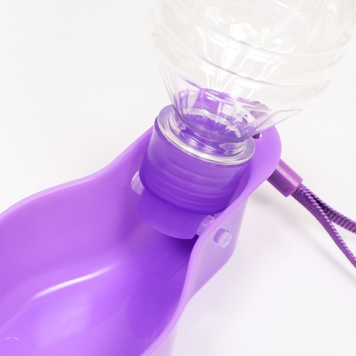 Автопоилка прогулочная с фигурной бутылочкой, 450 мл, фиолетовая Автопоилка прогулочная с фигурной бутылочкой, 450 мл, фиолетовая