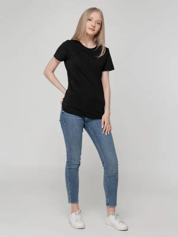 Футболка женская T-bolka Lady, черная, размер S Футболка женская T-bolka Lady, черная, размер S