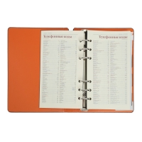 Ежедневник недатированный А5, 120 листов на кольцах FIRENZE, обложка искусственная кожа, блок 70г/м2, чёрный