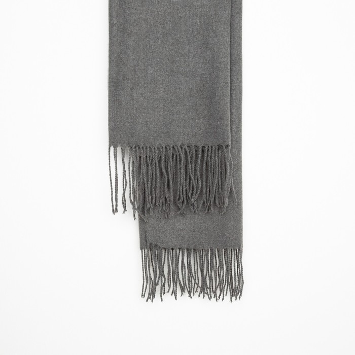 Палантин женский MINAKU однотонный цв. серый, размер 68*180 см Палантин женский MINAKU однотонный цв. серый, размер 68*180 см