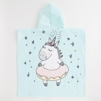 Полотенце-пончо детское махровое Крошка Я "Единорог", 60*120см, 100% хлопок, 300гр/м2 Полотенце-пончо детское махровое Крошка Я "Единорог", 60*120см, 100% хлопок, 300гр/м2